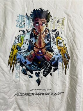 Demon Slayer: Kimetsu no Yaiba. White Tee